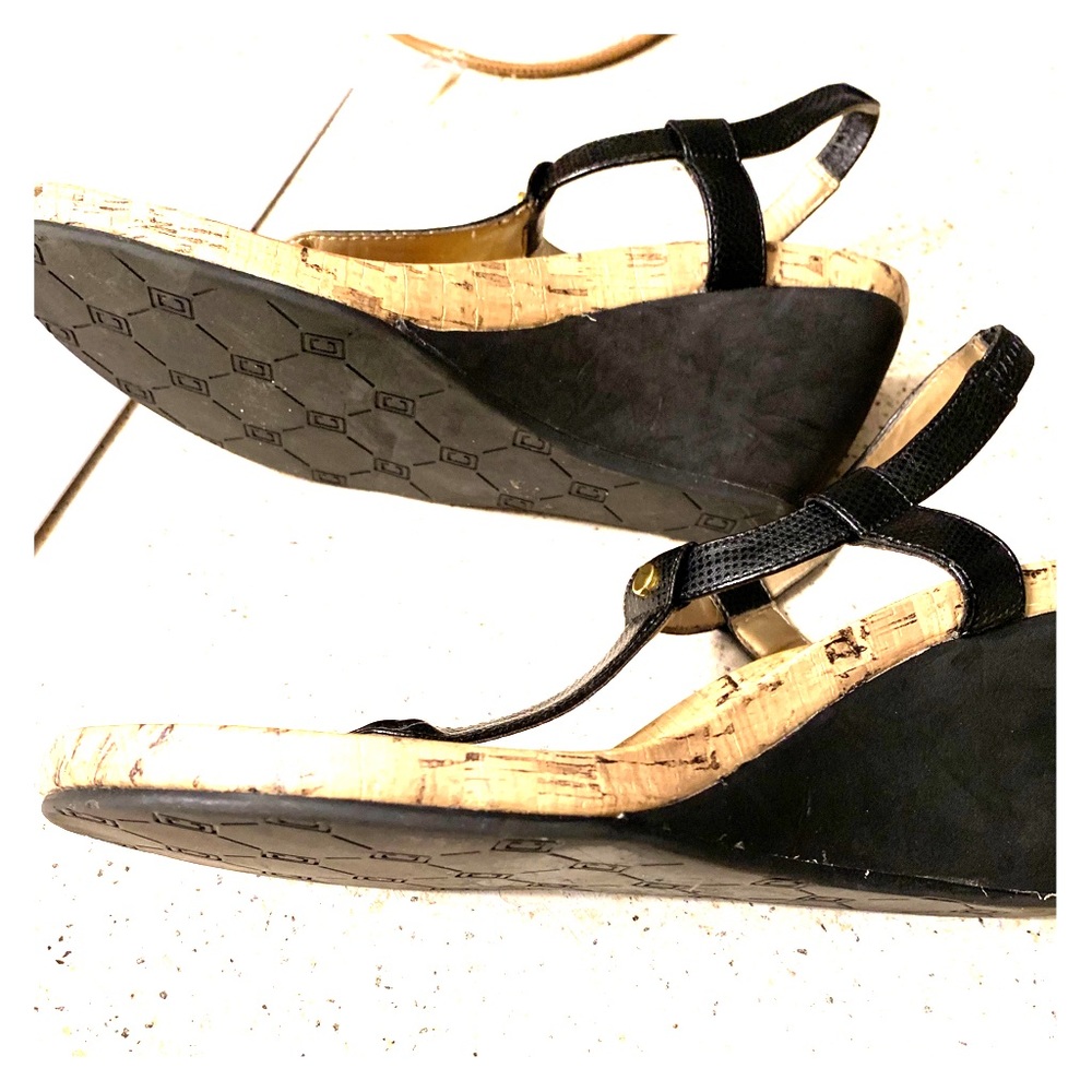 CHAPS Dressy Sandals with wedge heel. Worn twice.